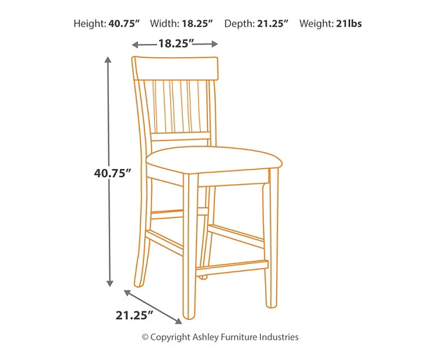 Ashley Express - Ralene Counter Height Dining Table and 6 Barstools