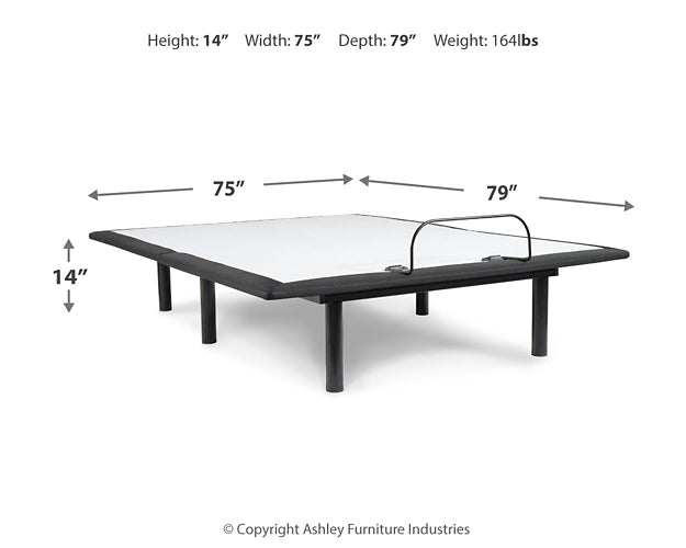 Ashley Express - Millennium Luxury Plush Gel Latex Hybrid Mattress with Adjustable Base