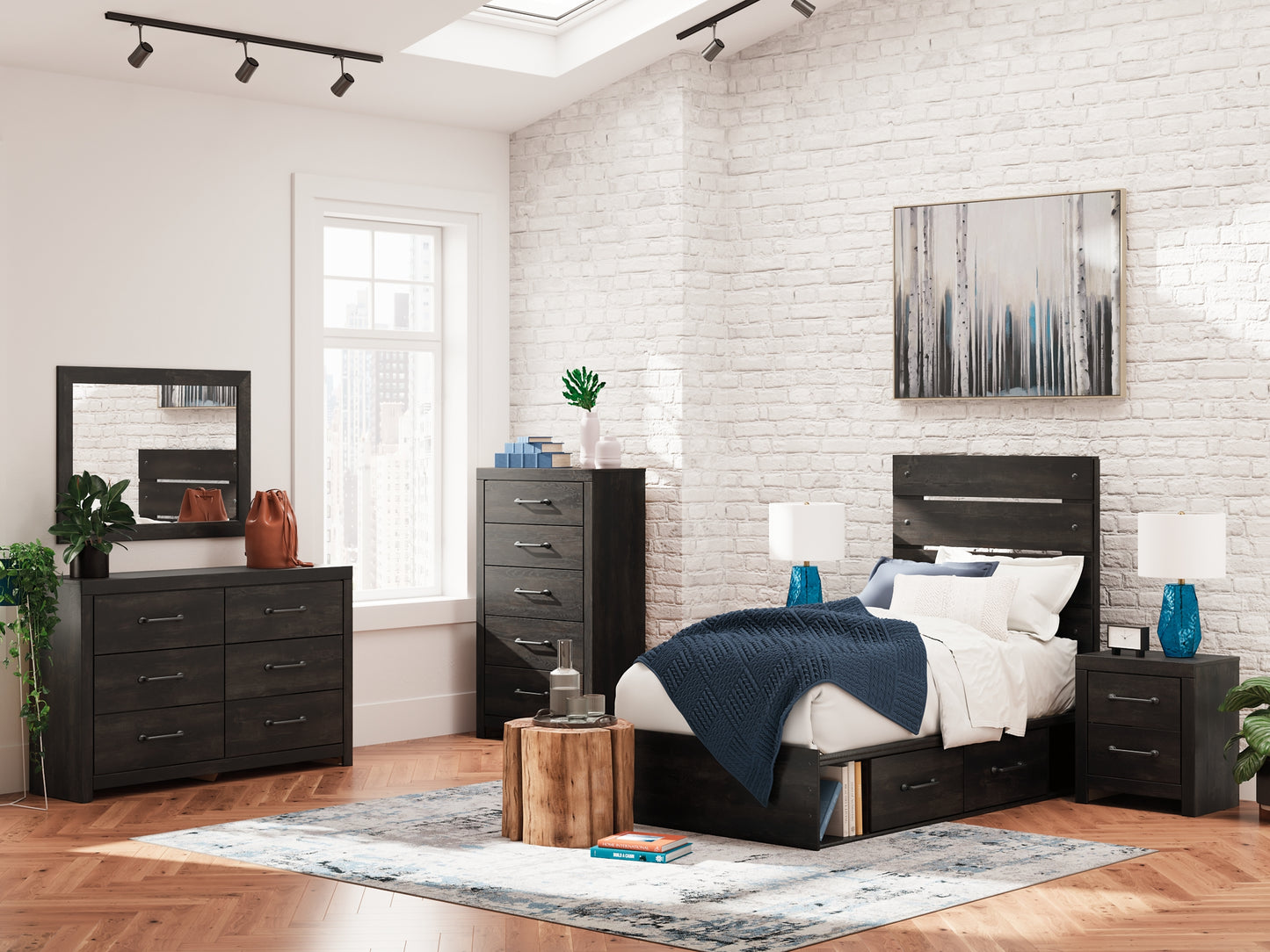 Hollivern  Panel Bed With Storage