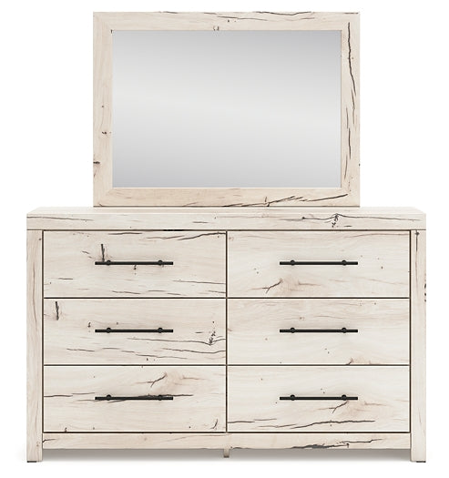 Lawroy Queen Panel Bed with Mirrored Dresser and Nightstand