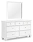 Fortman King Panel Bed with Mirrored Dresser, Chest and 2 Nightstands