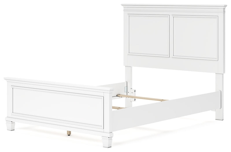 Fortman Full Panel Bed with Mirrored Dresser